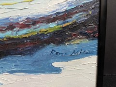 Original Oil Painting by Rome Milan „Blue Nile Small“ 9in X 12in Framed