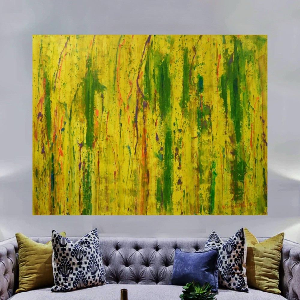 Mark Little Original Giant Profesional Painting 84”X62” (7 Foot) Abstract Modern
