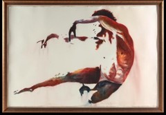 Moment Of Inner Peace /Semi Nude Male David Parson,NORBERT WAYSBERG Watercolor