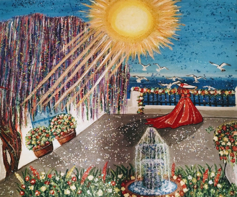 Acrylic Painting, Amazing Vacation Under The Sun