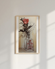 OSKI Bacardi Flower Vase 24X12 Canvas Fine Art Original Expressionism Painting