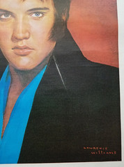 1979 Elvis Presley Canvas Signed by Lawrence Williams Portraits of the Stars