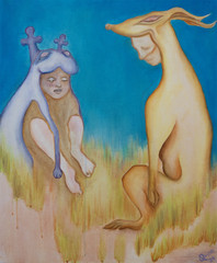 ‚Friend Like You‘ – Original Multimedia Painting on Gallery Wrapped Canvas
