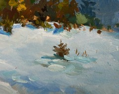 Oil Painting In The Snowy Forest Y. Suprunchuk Unframed Original nAAA4315