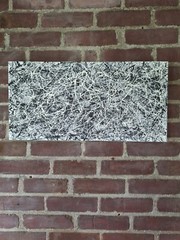 Original Abstract Action Painting Jackson Pollock style on canvas