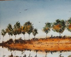 Original Watercolor Painting “ The Mirror“ 8″ x 12″ NOT A PRINT