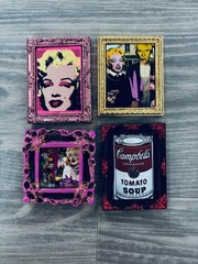 Mini Brands Masterpieces Warhol Marilyn Pop Art Campbell’s Tomato Metallic Leaf