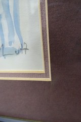 Mid-Century German Watercolor Still Life in Period Frame – R. Kohlhoff, c. 1950s