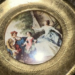 Mini Vintage GB Florence Lancret “The Kite” Gold Framed Artwork – Made in Italy