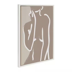 Sylvie Simple Romantic Line Art Drawing Neutral by the Creative Bunch Studio Fra