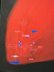 Wassily Kandinsky painting oil on canvas signed stamped vintage