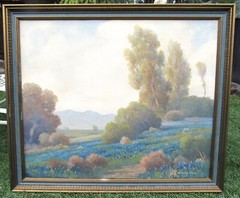 FINE! LARGE 25″X30″ JOHN ANTHONY CONNER EARLY CALIFORNIA PLEIN AIR OIL PAINTING