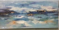 Blue Large Wall Art Paintings Hand Painted Abstract Oil Painting on Canvas