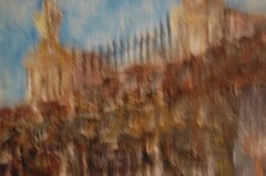 FRAMED ORIGINAL OIL OLD COLONIAL HOUSE VIEW OLD HAVANA, CUBA ARTIST: HECTO VIDAL