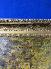 1902 Oil Painting Signed ALT Country Road Landscape Beautiful Frame 28.75 x 25