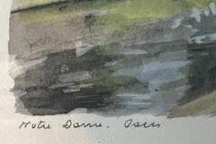 4 Original Gabrielle Arnault Paris Watercolors – Notre Dame & Arc de Triomphe