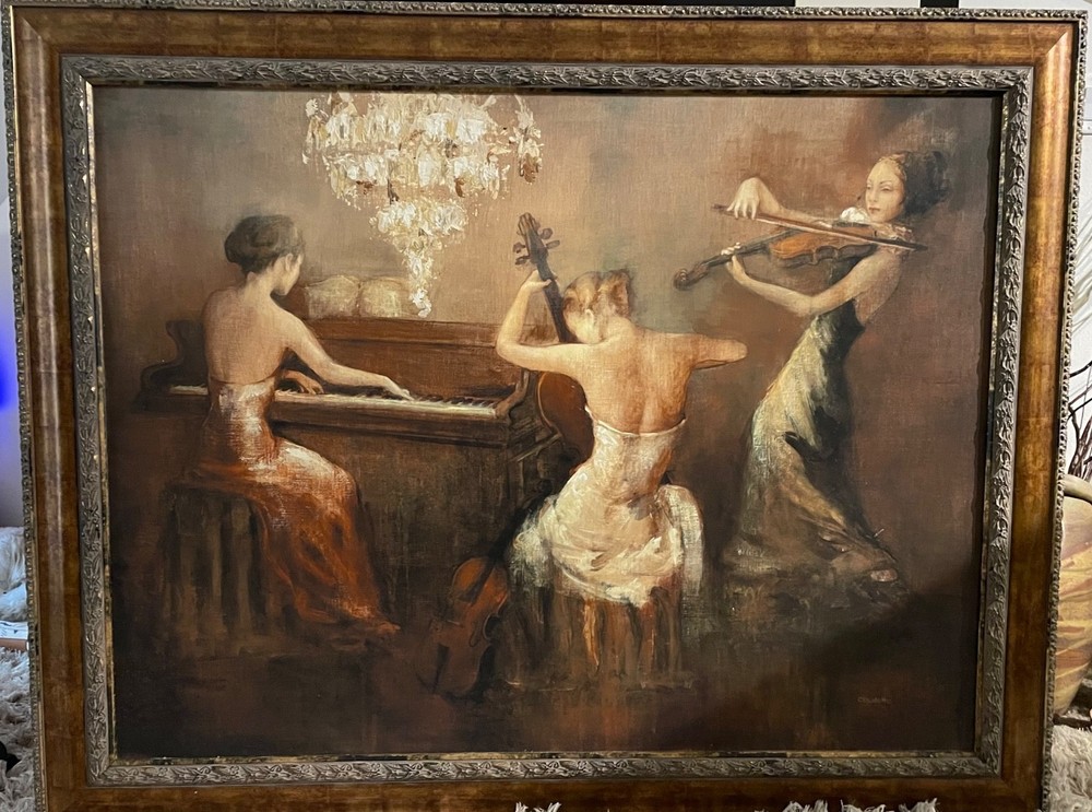 CLAUDETTE “Rhapsody in Twilight“ OIL PAINTING SIGNED Claudette (56” X 44”)FRAMED