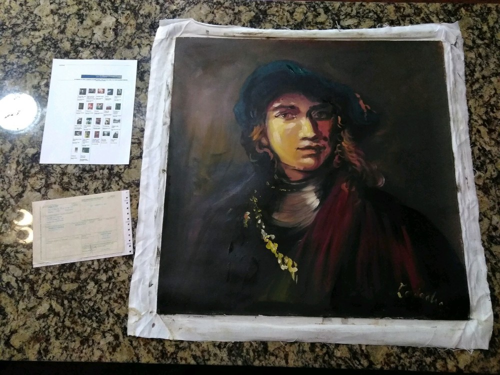 Romanian Artist Nircea Lordache Oil Painting On Canvas 2002