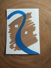 G.A.Titan Acrylic Painting IMPRESSIONISM Abstract Blue Brown Artwork Home decor