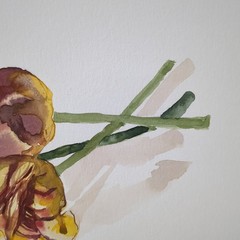 Original Watercolor Painting „Mother’s day“ Still Life 8×10 by JJ