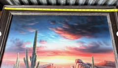 Original B. Duggan Southwest Desert Scape Oil On Canvas Painting Signed