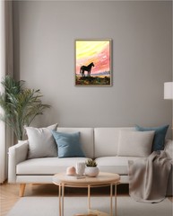 Atherton 11×14 Original Abstract Acrylic Painting „Desert No Name Horse“ signed