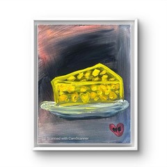 BLESSED#853 11×14 Cheeze Heart Dish Original Canvas Neo Abstract Expressionism