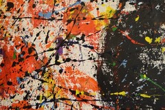 Jackson Pollock Style Giant Canvas Painting 81”X62” (6 Foot 9 inch) Abstract XXL