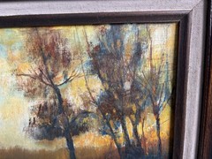 Kennebunkport Maine Artist Frank Handlen Original Oil On Board Painting Signed