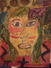 ORIGINAL ARTWORK | ACEO Outsider Surreal Abstract Art | HELM…entitled: MARIA