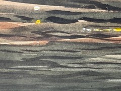 Sporting Painting Sea Trout Nearly Hooked The Silver Zulu Fly By Roger McPhail