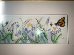 Original Watercolor Painting By Joanne Horton Artist Framed Art Floral Landscape