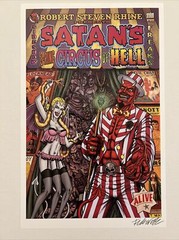 Frank Forte Satan ‘s Circus Of H Print 7”x11 Signed W/ COA Sexy Pop Surrealism