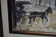 FRAMED SIGNED ORIGINAL OIL COLONIAL HAVANA STREET SCENE, CUBA ARTIST HECTO VIDAL