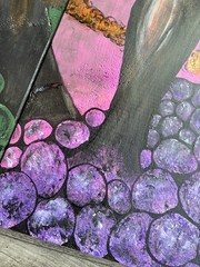 Wood Art, Tree Art, Scrap Wood Painting, 2 Piece Art, Girl Art, Tree Swing
