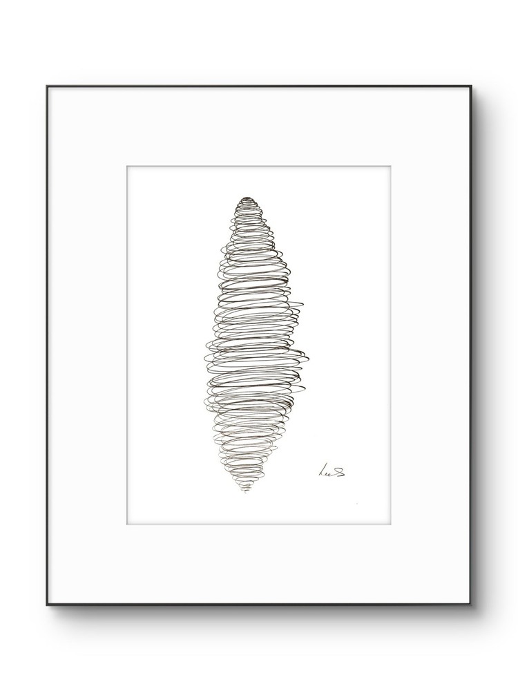 SAMATOWIC Original Abstract 9×12 Paper Ink Signed Living Room Wall Decor 24