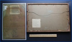 1935 FOLK ART PAINTING U.S.S. CHICAGO CRUISER, J. DONALD HAIG, COPY CREW SIGNED