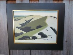 SANTA YNEZ VALLEY ~ ORIGINAL EYVIND EARLE OIL PAINTING ~1968 ~ EXTRAORDINARY