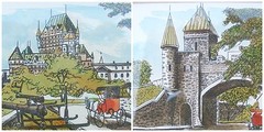 Castle Art Vintage European Watercolor Signed Dated Germany Austria Bavaria 70s