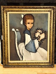 Mid Century Contemporary Oil on Canvas Painting by Artist Richard Kirk