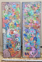SET OF 2 ORIGINAL ACRYLIC ON CANVAS 30×10 HAND SIGNED BY ARTIST ONE OF ONE „FTP“