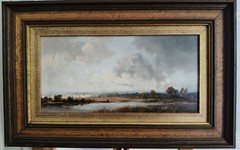 Erich Demmin Oil Painting “View of a City in the Netherlands” 1911–1997