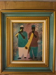 artist june marie african musicians beautifully Framed Signed COA