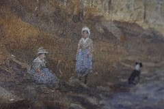 PASTORAL SCENE DERBYSHIRE PEAK DISTRICT ANTIQUE WATERCOLOUR FRANK GRESLEY c1890