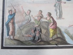 18th Century Allegorical Italian Watercolour – Death, Peace & Re-birth?