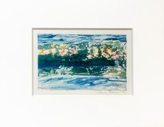 Shirley Pettibone impressionist Painting Seascape watercolor painting Waves 1991