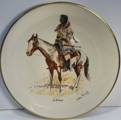 Frederic Remingtons “ A Breed “ Collectors Plate Gorham China USA, Retired 10.5”