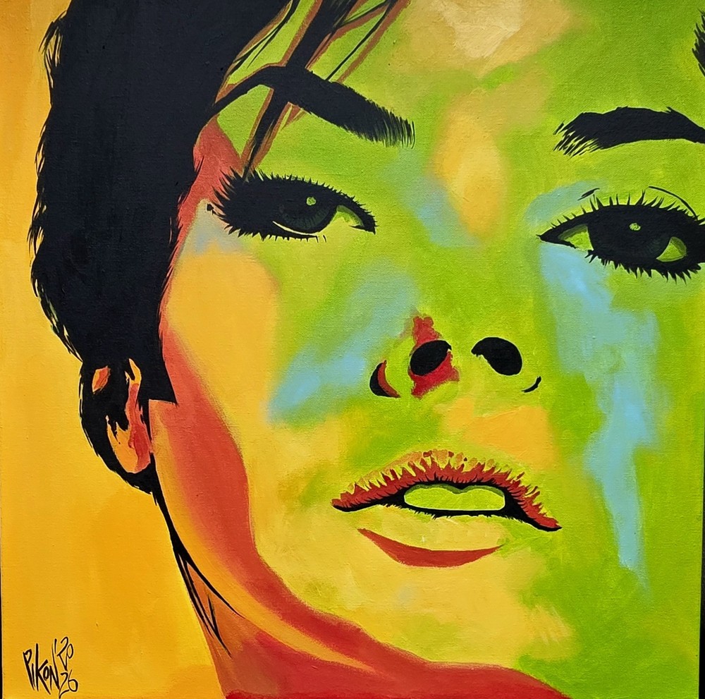 BART PIKON „JEANNE T.“ PICTURE UNIQUE PAINTING PAINTING POP ART PORTRAIT NO PRINT