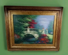 ART VTG Original Signed C. Jaffey Oil On Canvas Painting 17.5”x21.5” Framed
