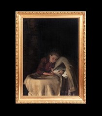 1911 Edwardian Mother & Baby Interior Portrait WILLIAM CHARLES PENN (1877-1968)